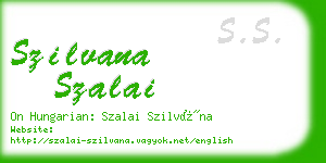 szilvana szalai business card